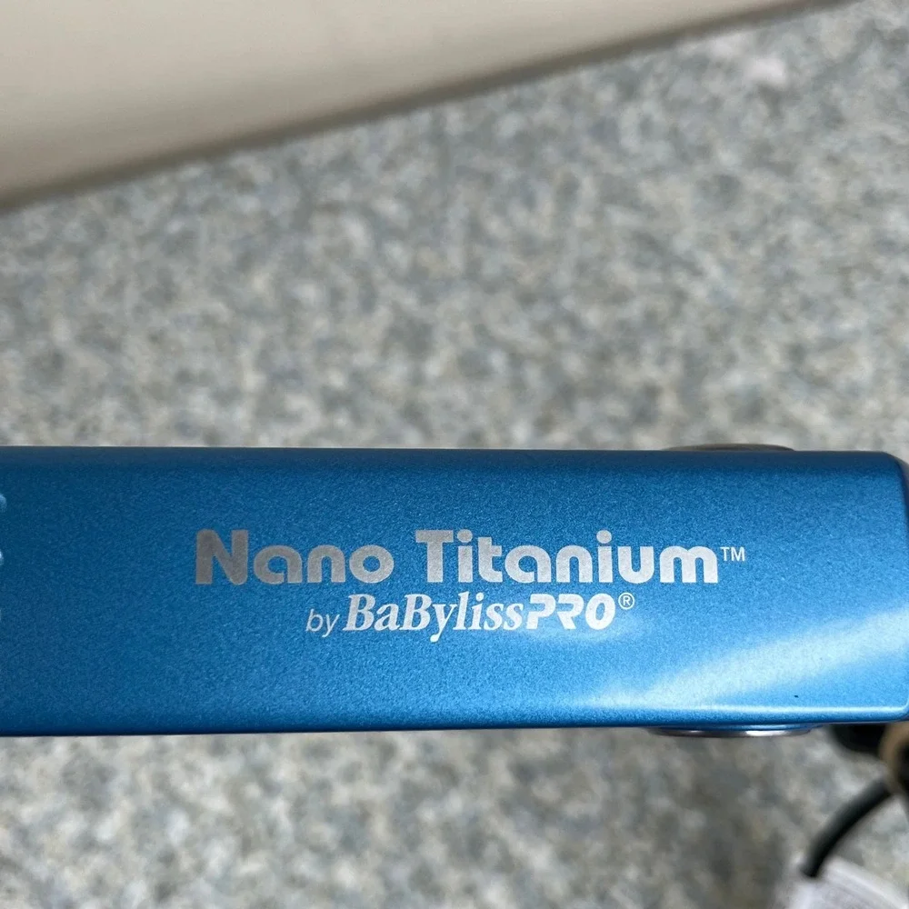 BaBylissPRO Hair Straightener Nano Titanium Flat Iron Blue 1